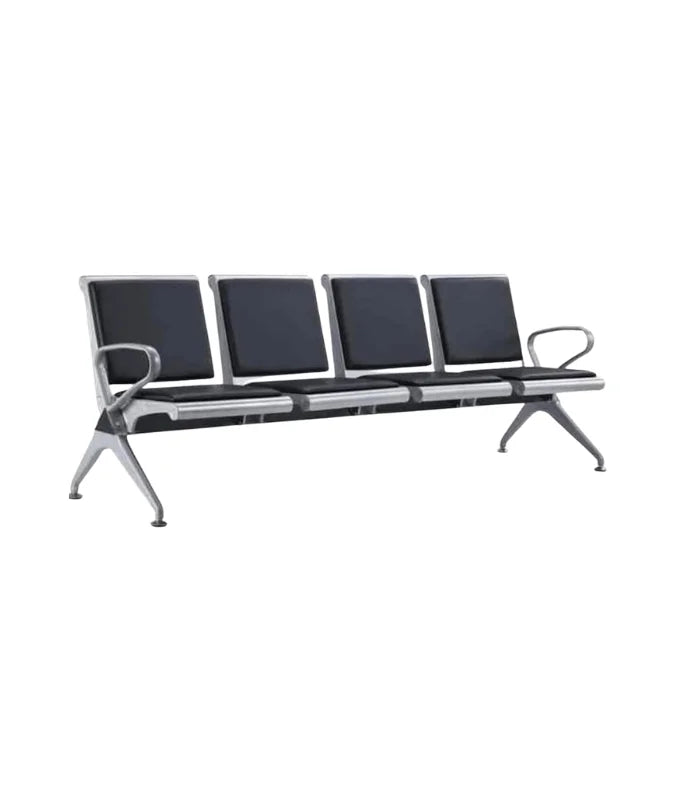Banquette 4 Places Simili Cuir Premium – Structure Chromée F1109