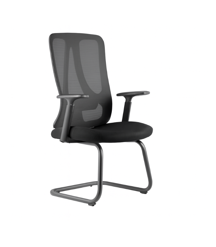 Chaise visiteur en mesh accoudoirs réglables F1085