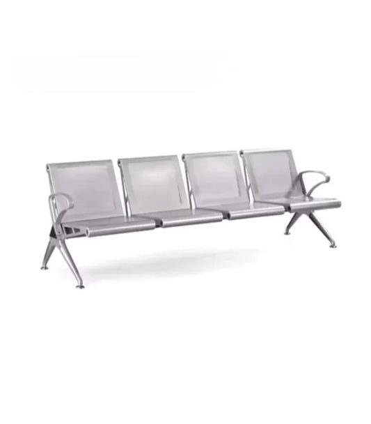 Banquette 4 Places Chrome Galvanisé – Design Moderne F1107