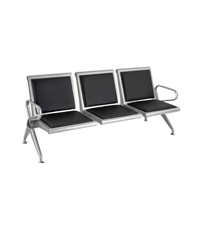 Banquette 3 Places Simili Cuir Premium – Structure Chromée  F1108