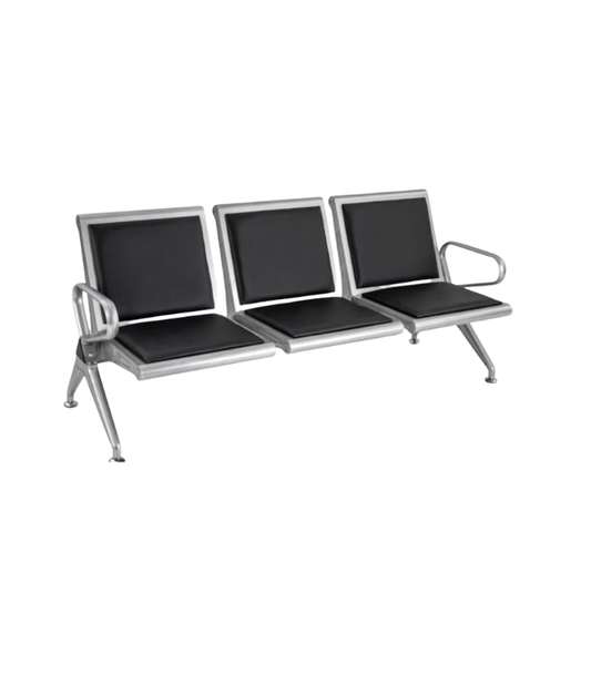 Banquette 3 Places Simili Cuir Premium – Structure Chromée  F1108