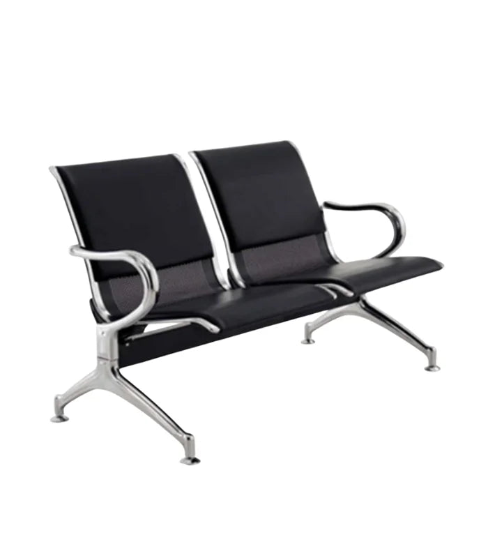 Banquette 2 Places Simili Cuir – Structure Chromée F1104