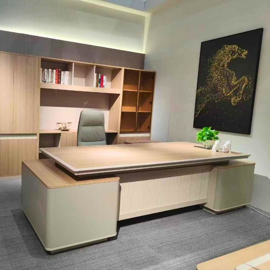 Bureau Direction Bois Chêne | Espace Professionnel Luxe F1019