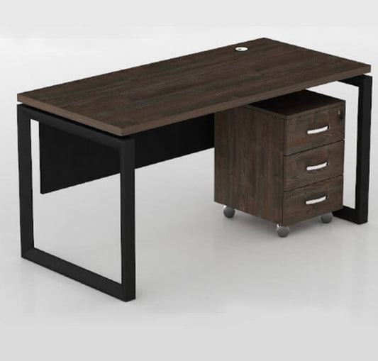 Bureau Individuel Semi-Métallique avec Caisson F1023