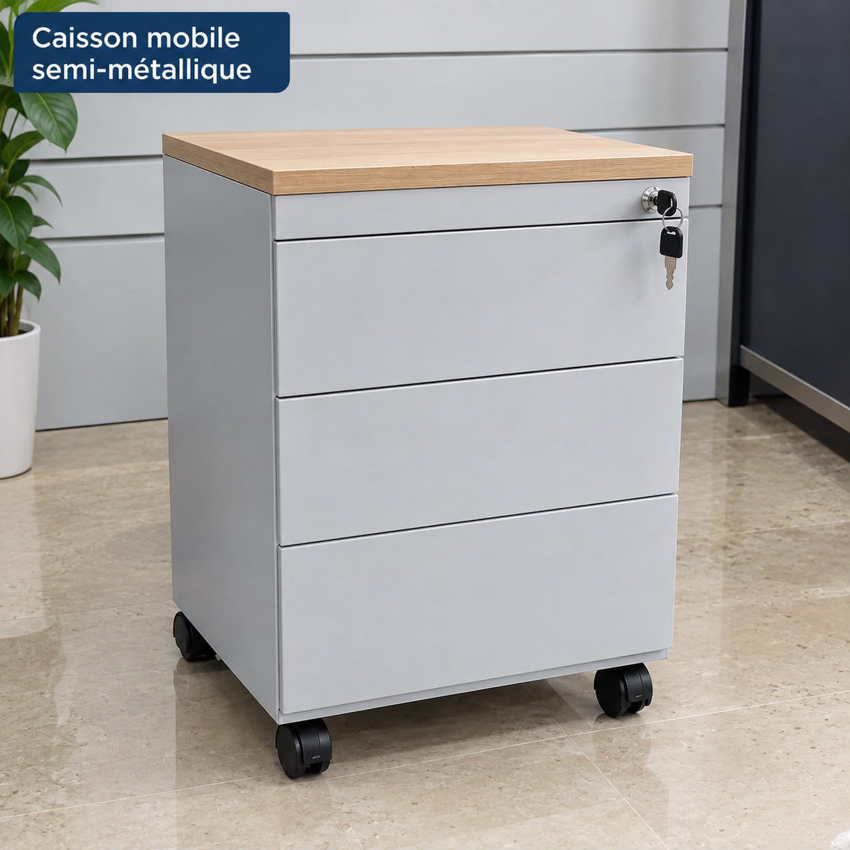 Caisson Semi Métallique de Bureau F1312