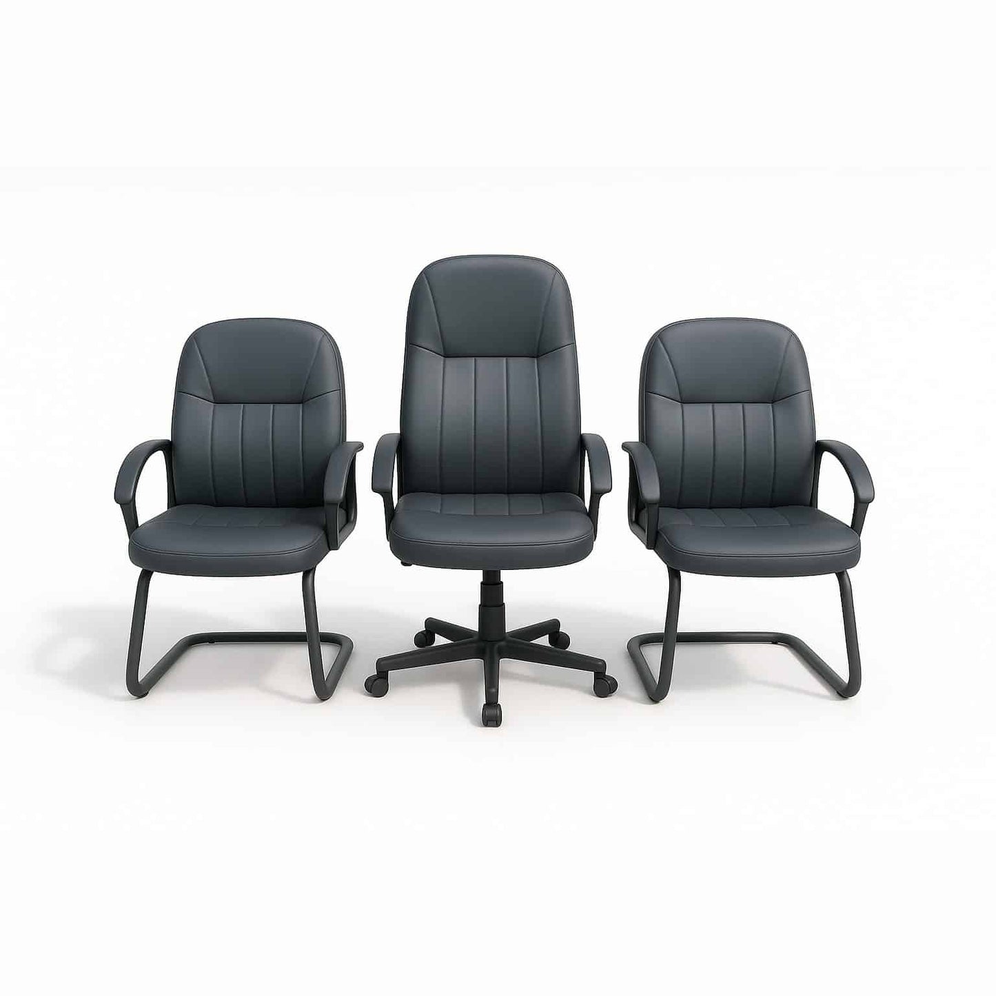 Ensemble Bureau Présidentiel Simili Cuir F1119