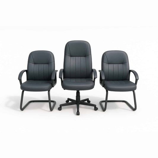 Ensemble Bureau Présidentiel Simili Cuir F1119