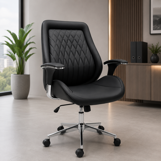 Fauteuil de Direction Luxe avec Dossier Matelassé F1224