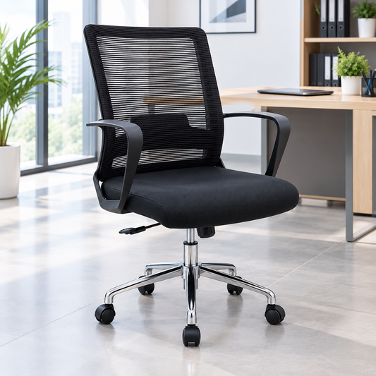 Fauteuil de bureau ergonomique noir F1327