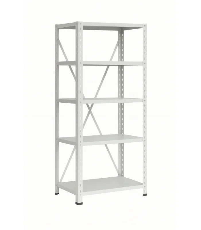 Rayonnage Métallique avec Croisillons de Stabilité 5 Tablettes F1144
