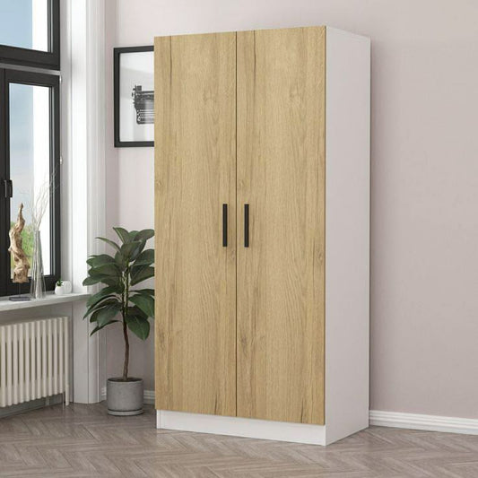 Armoire Bureau à 2 Portes Battantes - Finition Bois Clair F1041