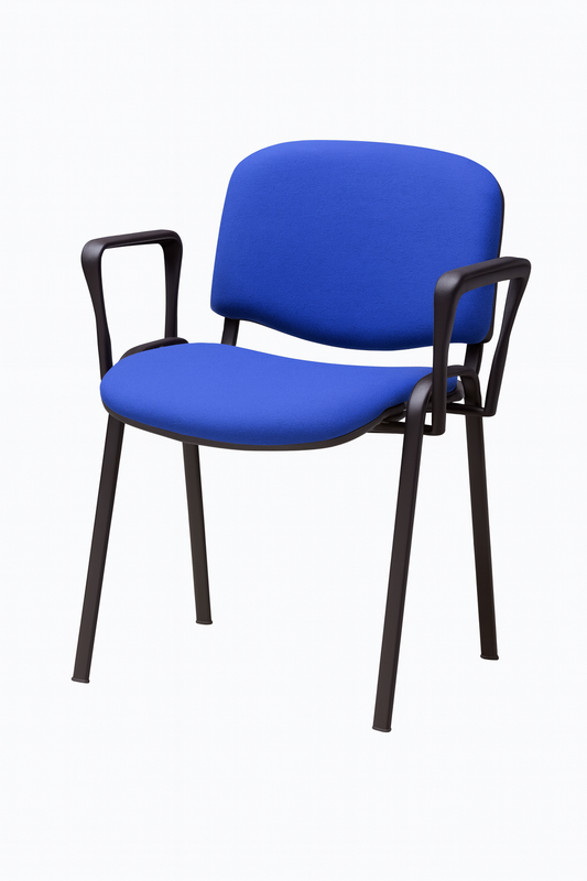 Chaise ISO avec cache accoudoirs démontables pieds noirs F1095
