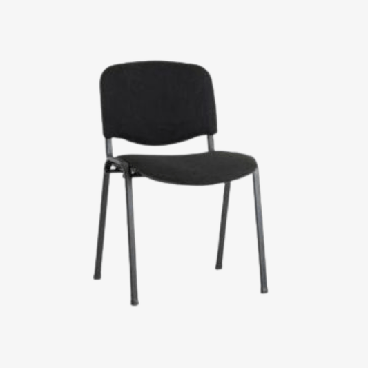 Chaise ISO avec cache tissu noir pieds noirs F1091