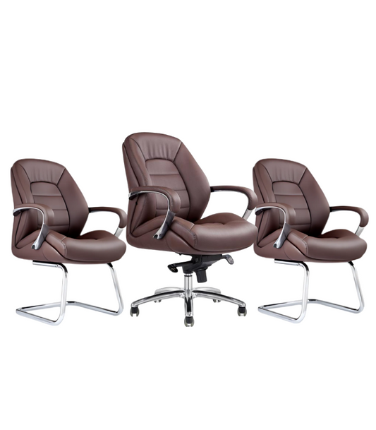 Pack Fauteuil Luxe Cuir Marron F1124